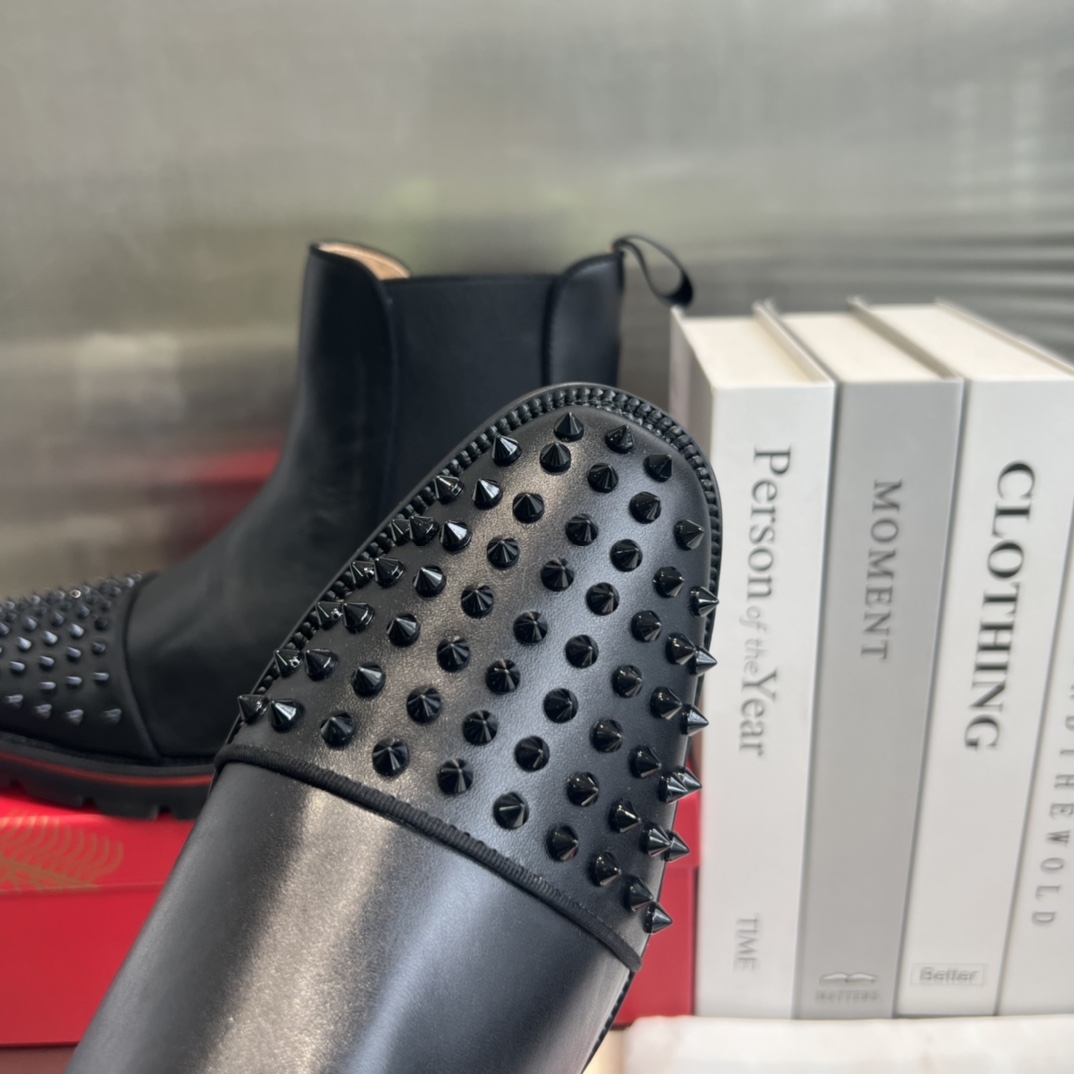 Christian Louboutin Melon Spikes Boots - DesignerGu