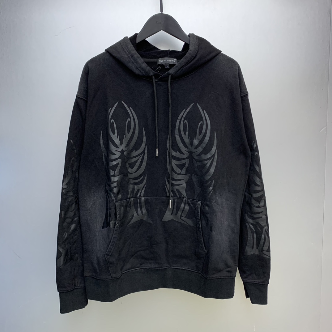 Who Decides War Black Winged Hoodie - DesignerGu