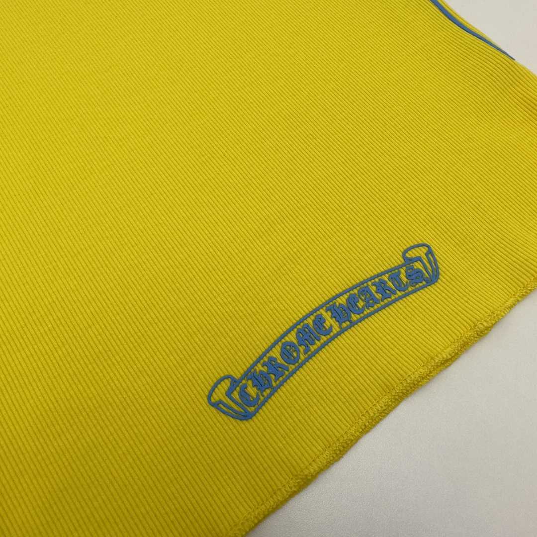 Chrome Hearts Yellow Vertical Logo Tank Top - DesignerGu