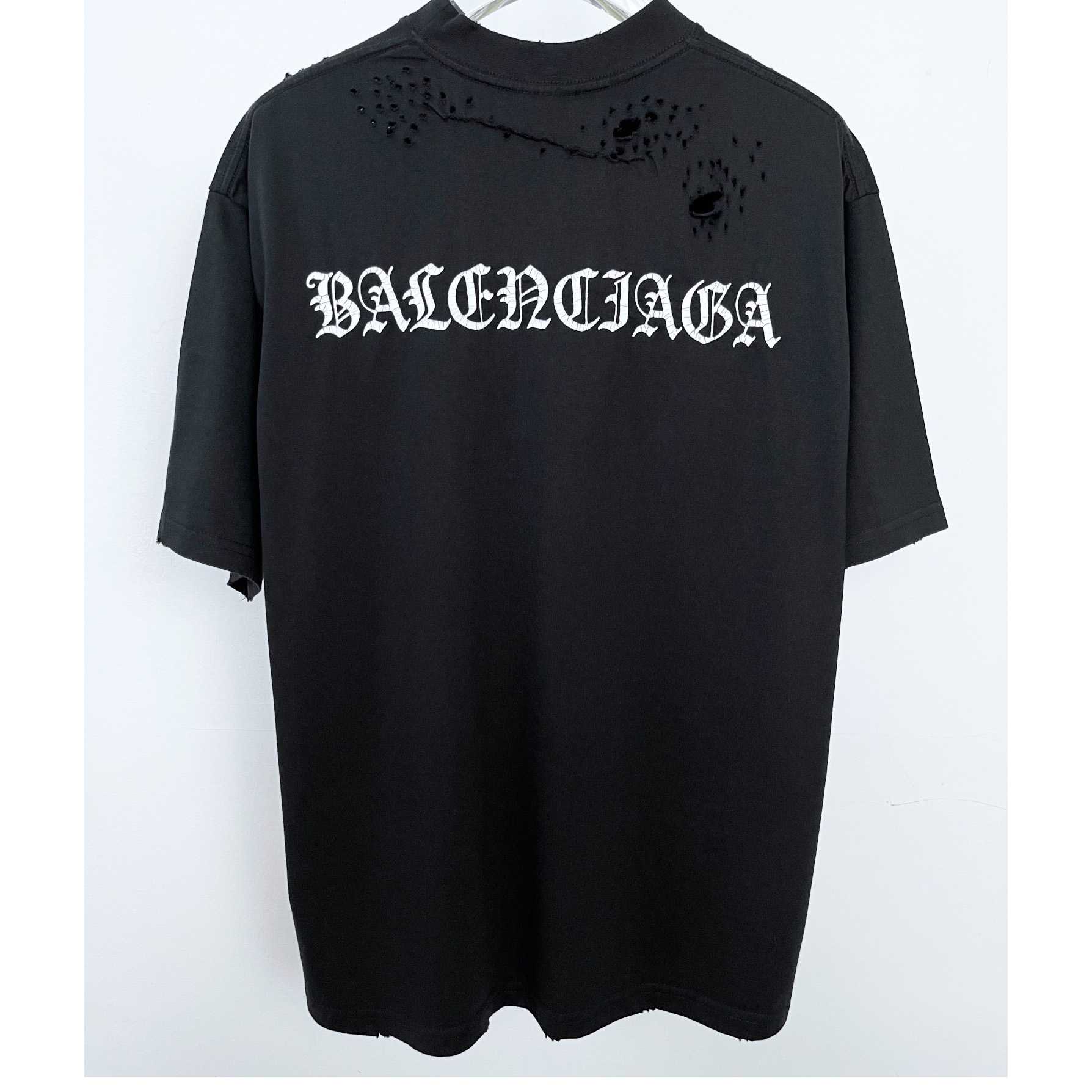 Balenciaga T-Shirt Oversized In Black - DesignerGu