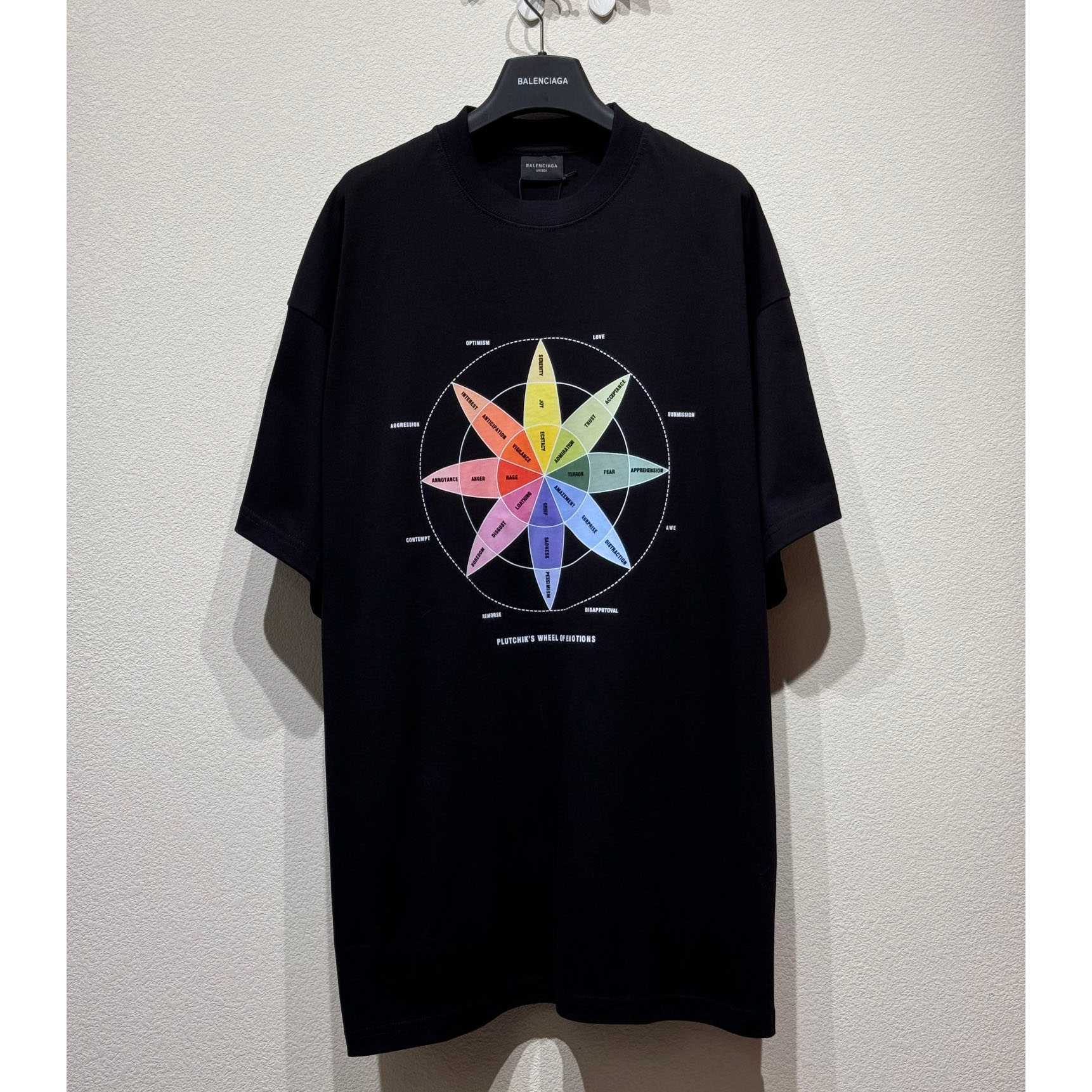 Balenciaga How Do You Feel? T-Shirt Medium Fit In Black - DesignerGu