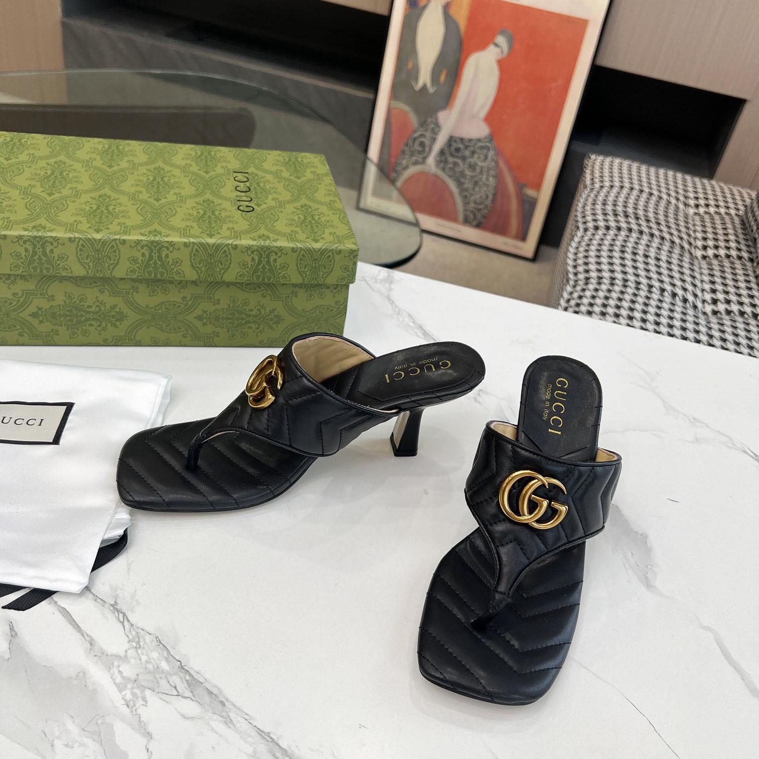 Gucci Women's Double G thong sandal - DesignerGu