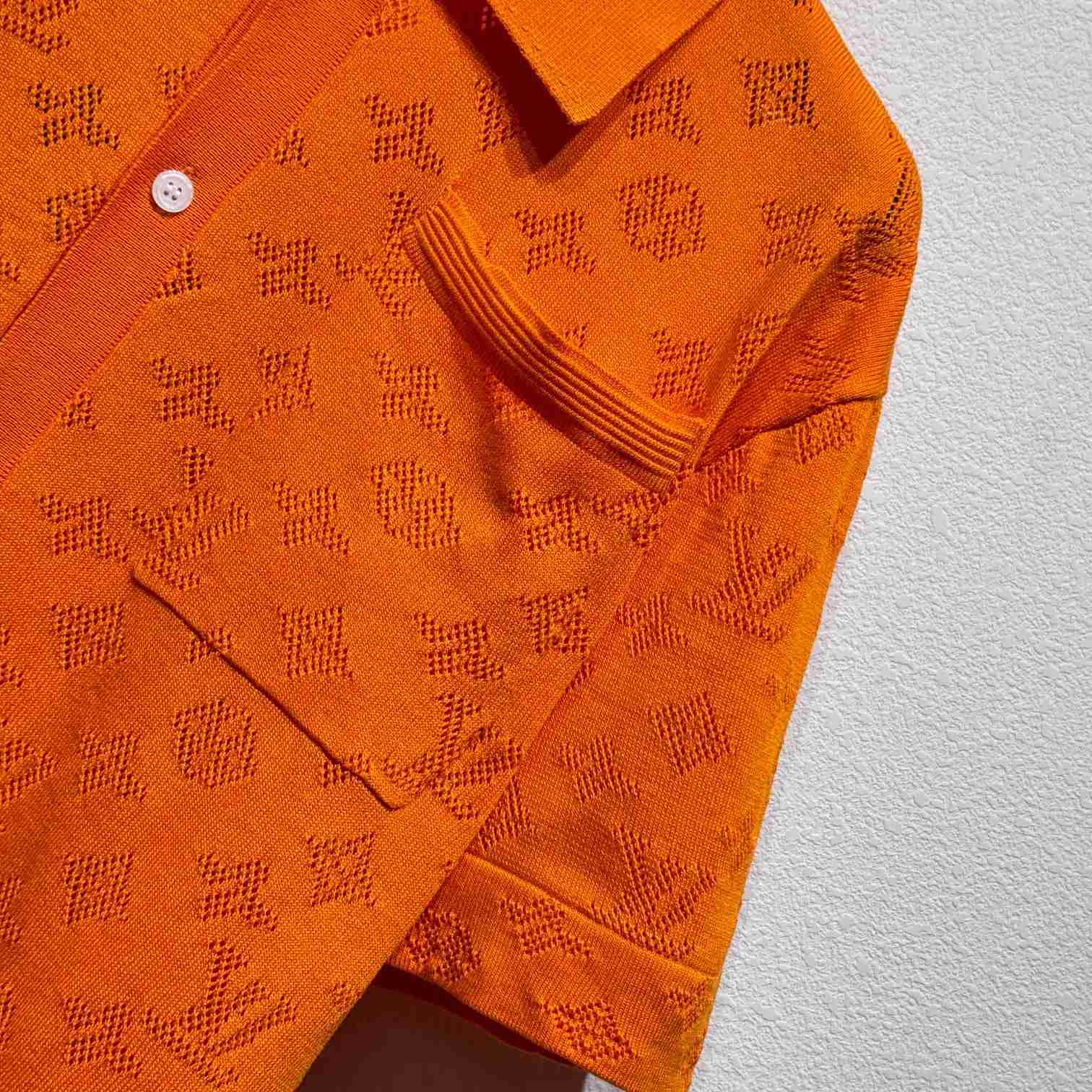 Louis Vuitton Monogram Pointelle Short-Sleeved Cotton Shirt  1AFQT2 - DesignerGu