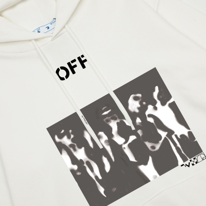 Off-White Spray Painting Over Hoodie - DesignerGu