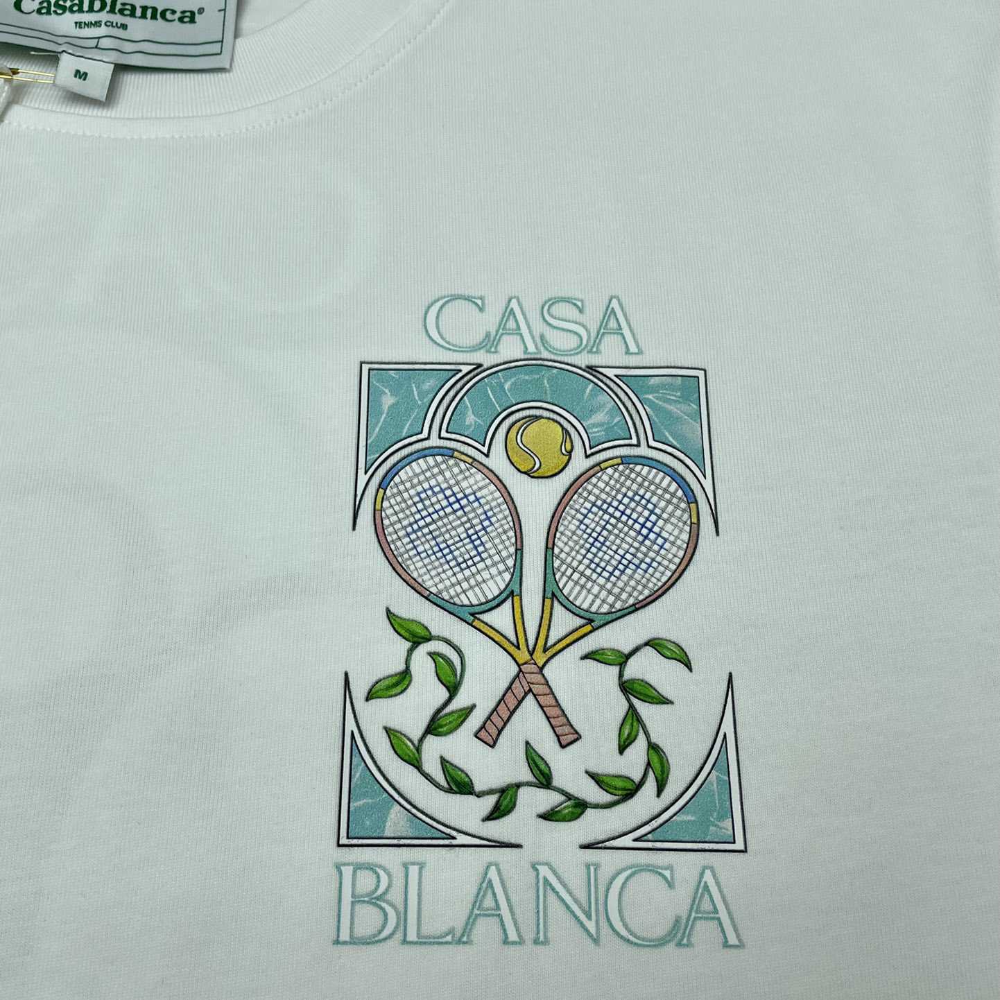 Casablanca Tennis Pastelle Printed T-Shirt   C870 - DesignerGu