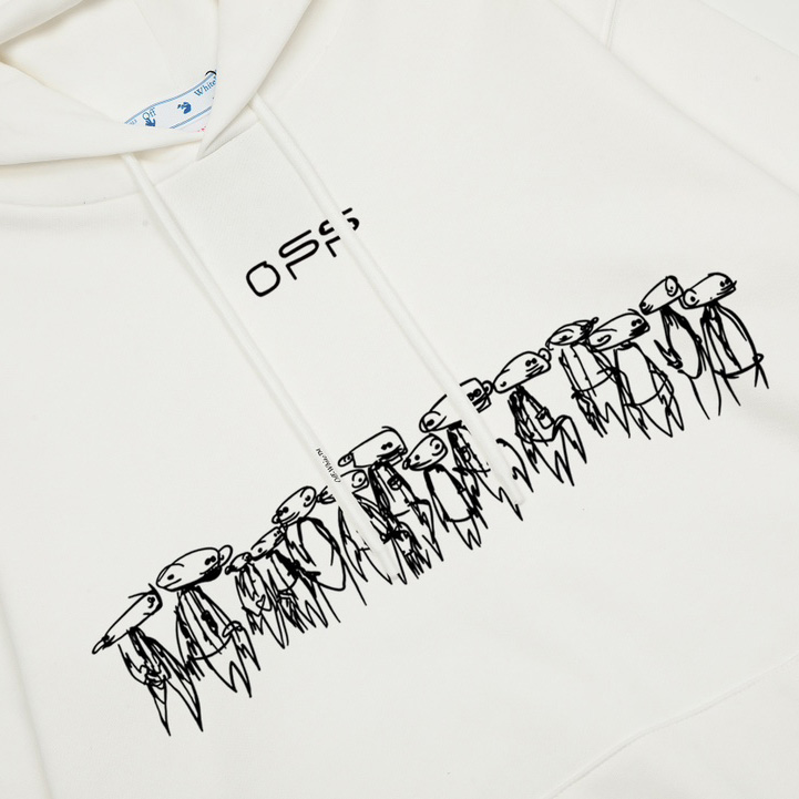 Off-White Cotton Hoodie - DesignerGu