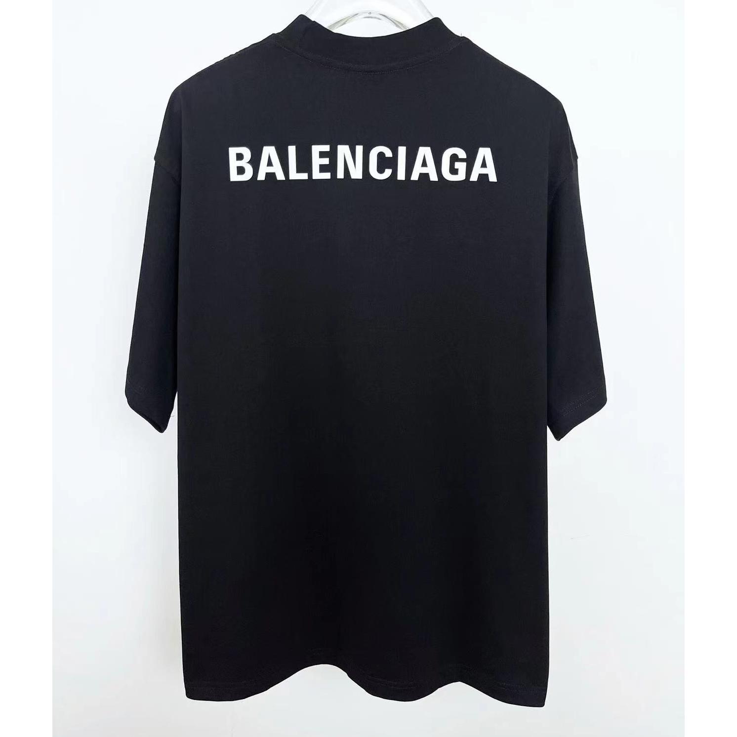 Balenciaga T-Shirt Oversized In Black - DesignerGu