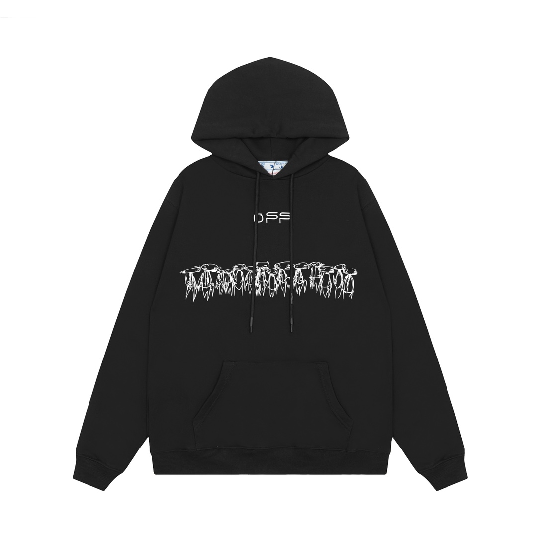 Off-White Cotton Hoodie - DesignerGu