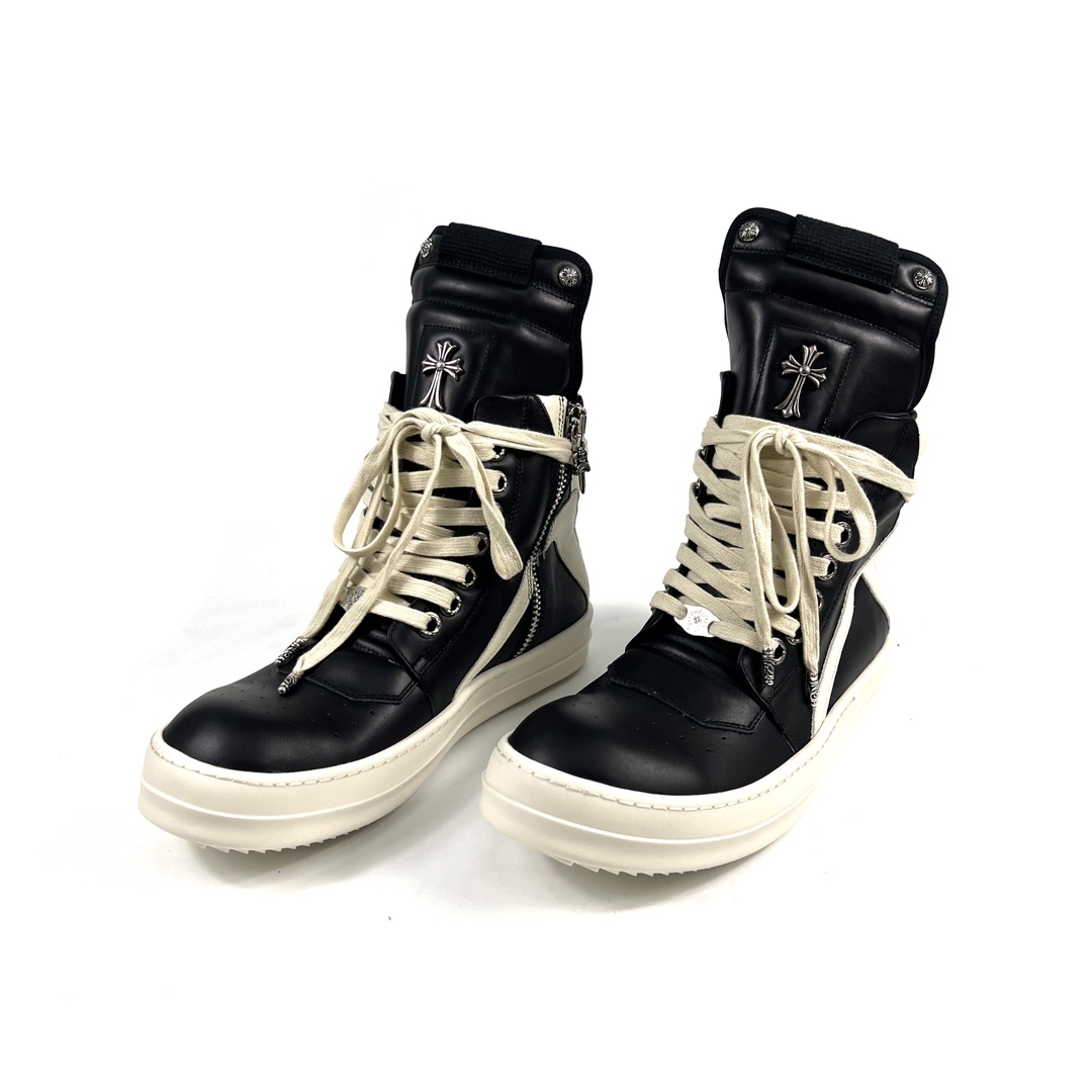 Chrome Hearts x Rick Owens Geobasket High 'Black' - DesignerGu