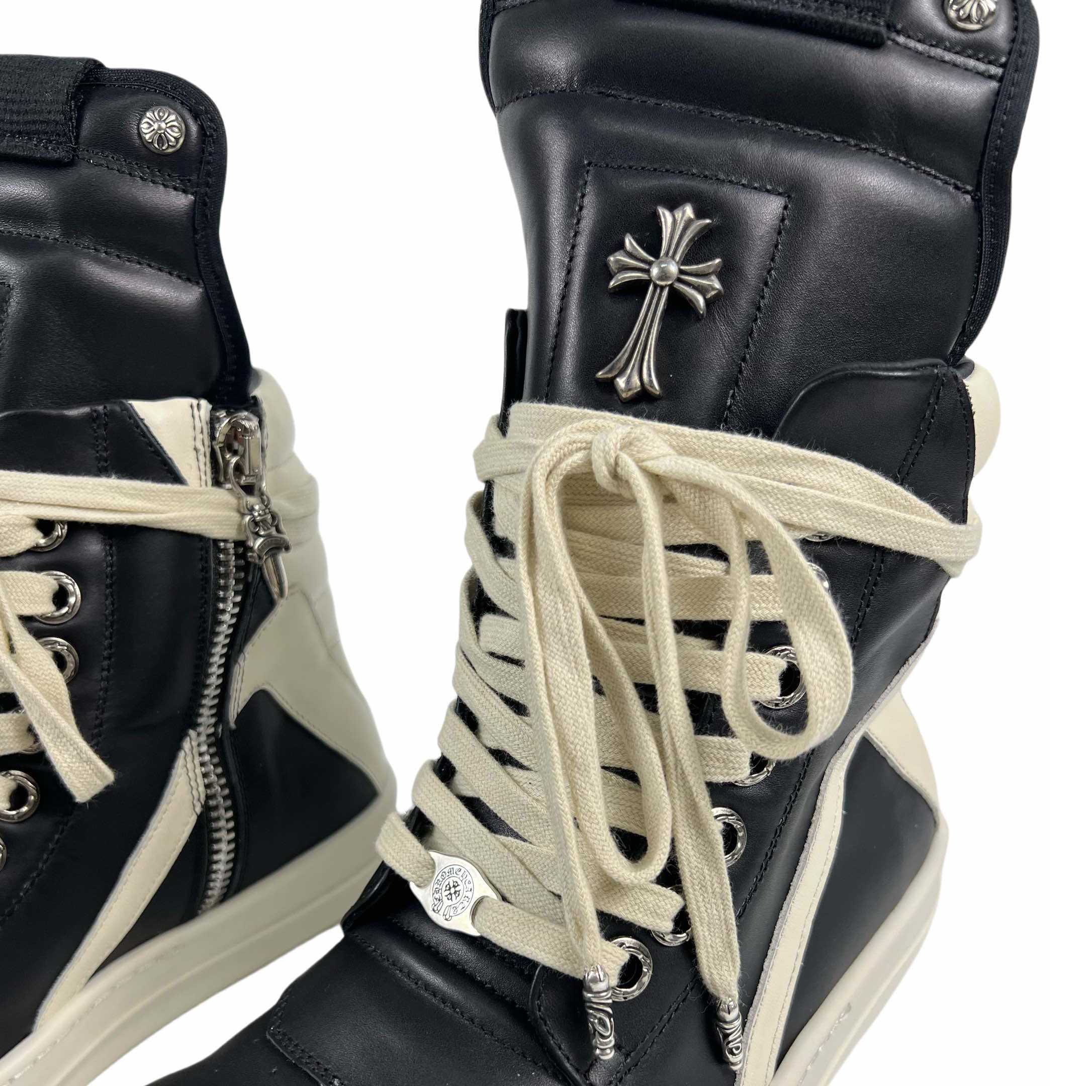 Chrome Hearts x Rick Owens Geobasket High 'Black' - DesignerGu