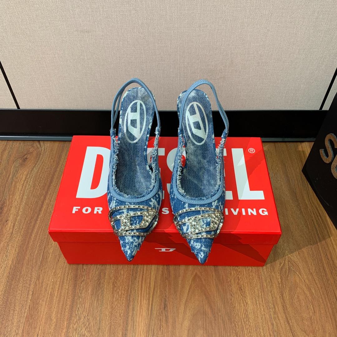 Diesel Blue D-Venus SB Heels - DesignerGu