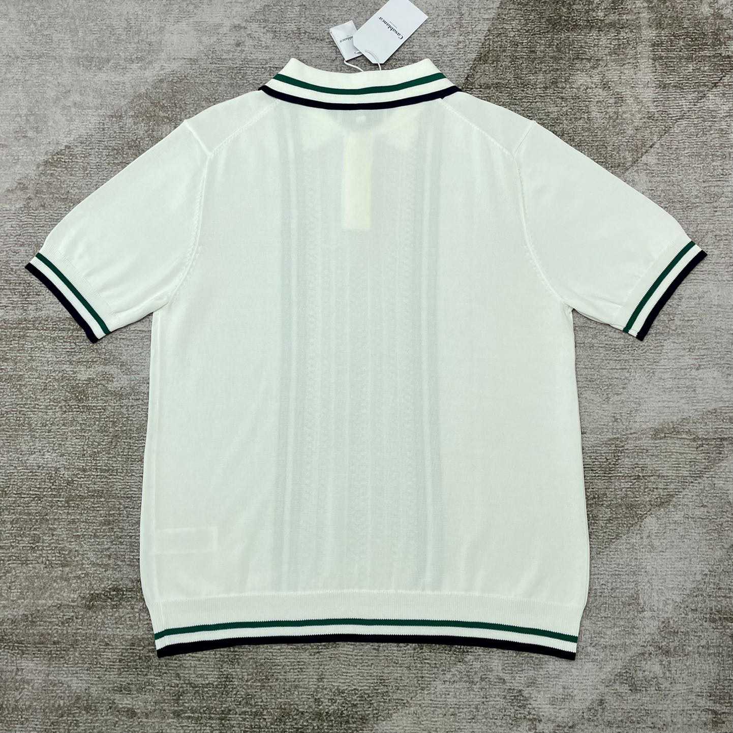 Casablanca Tennis Club Ribbed-knit Polo Shirt   D0043 - DesignerGu