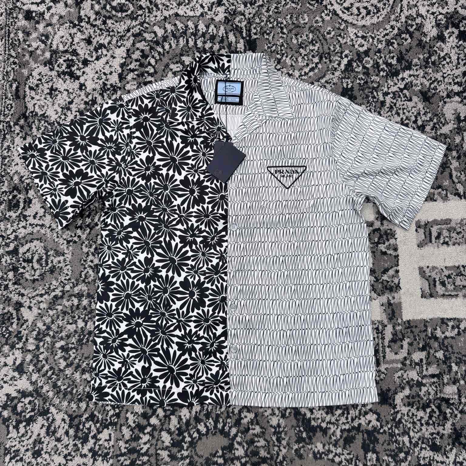 Prada Double Match Cotton Shirt - DesignerGu