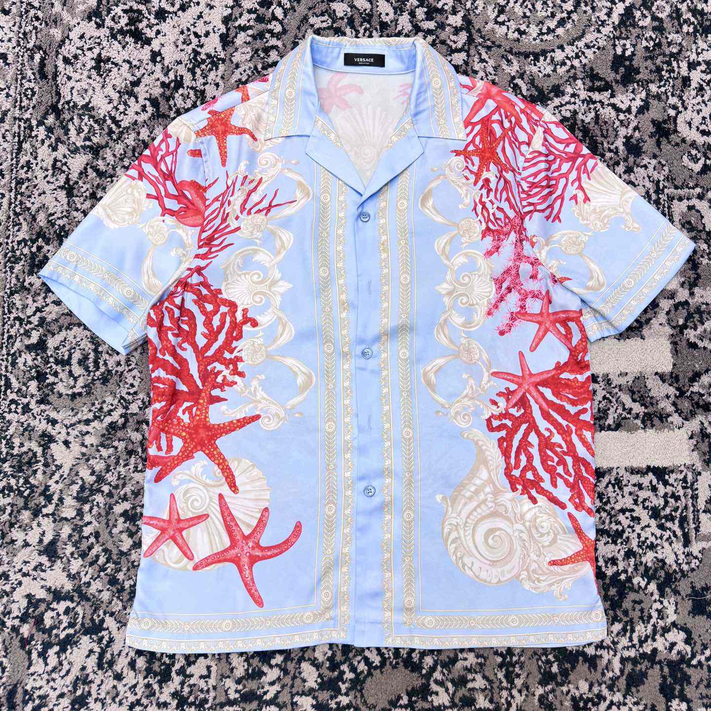 Versace Barocco Sea Silk Shirt & Shorts  - DesignerGu