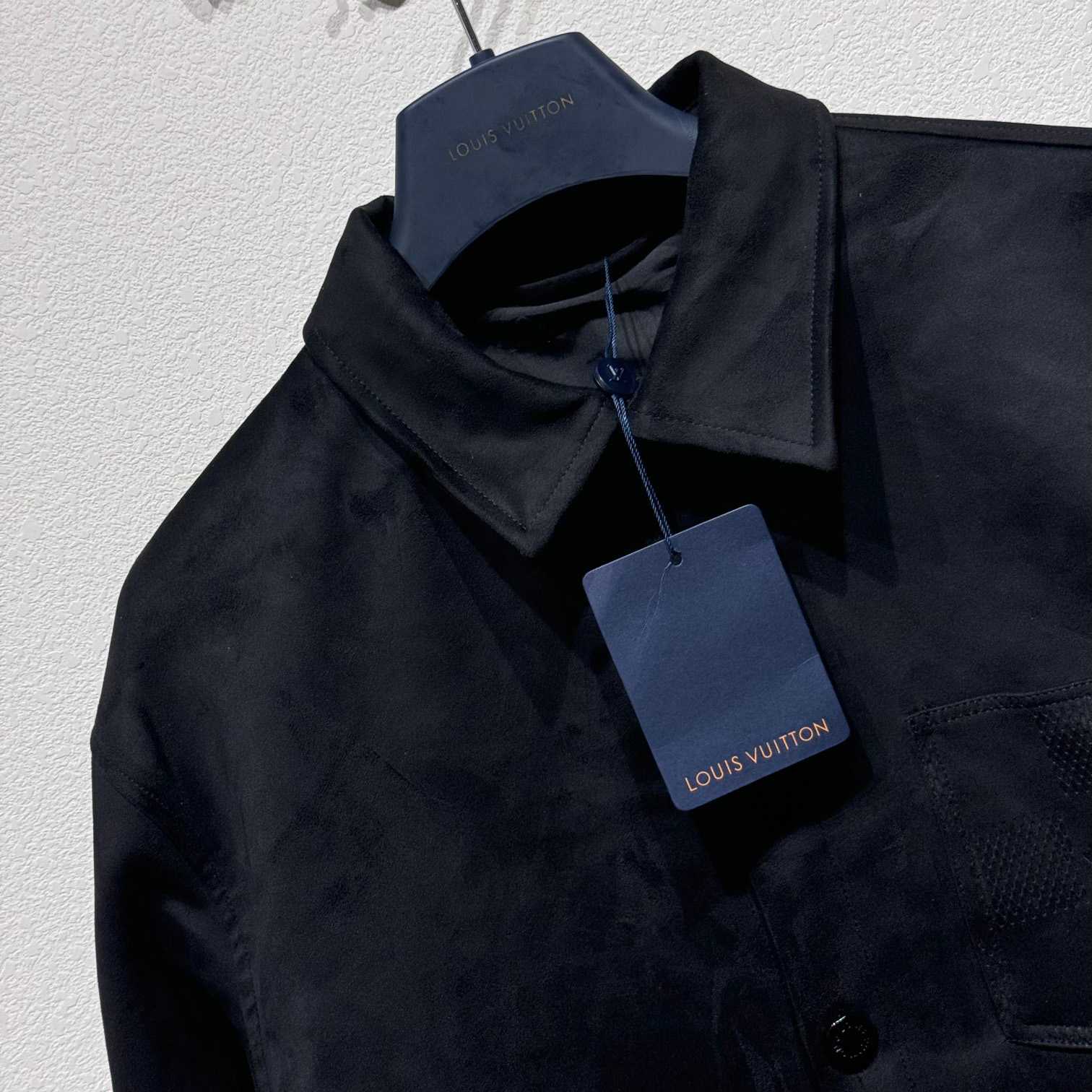 Louis Vuitton Long-Sleeved Suede Overshirt - DesignerGu