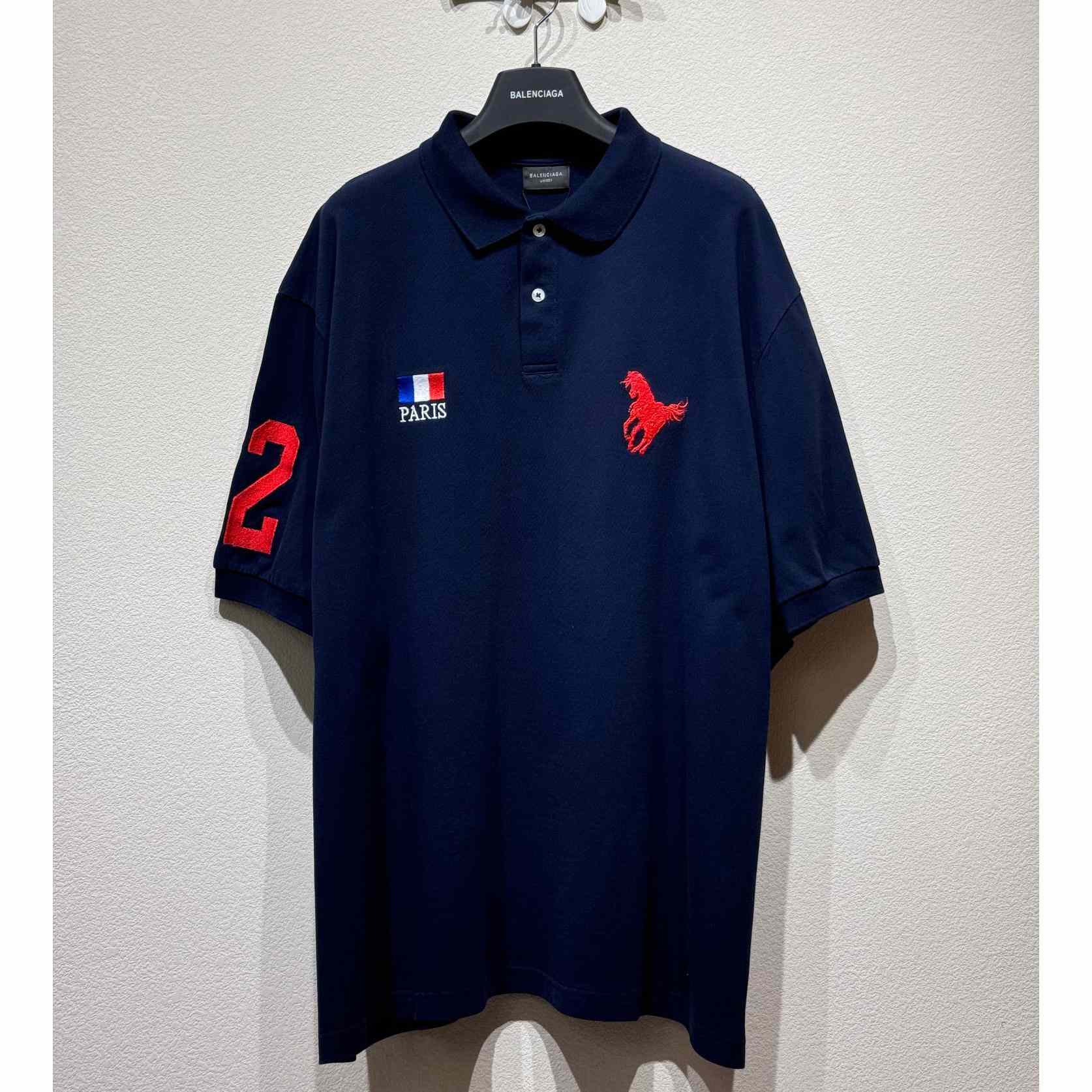 Balenciaga Polo Horse Paris Polo Shirts - DesignerGu