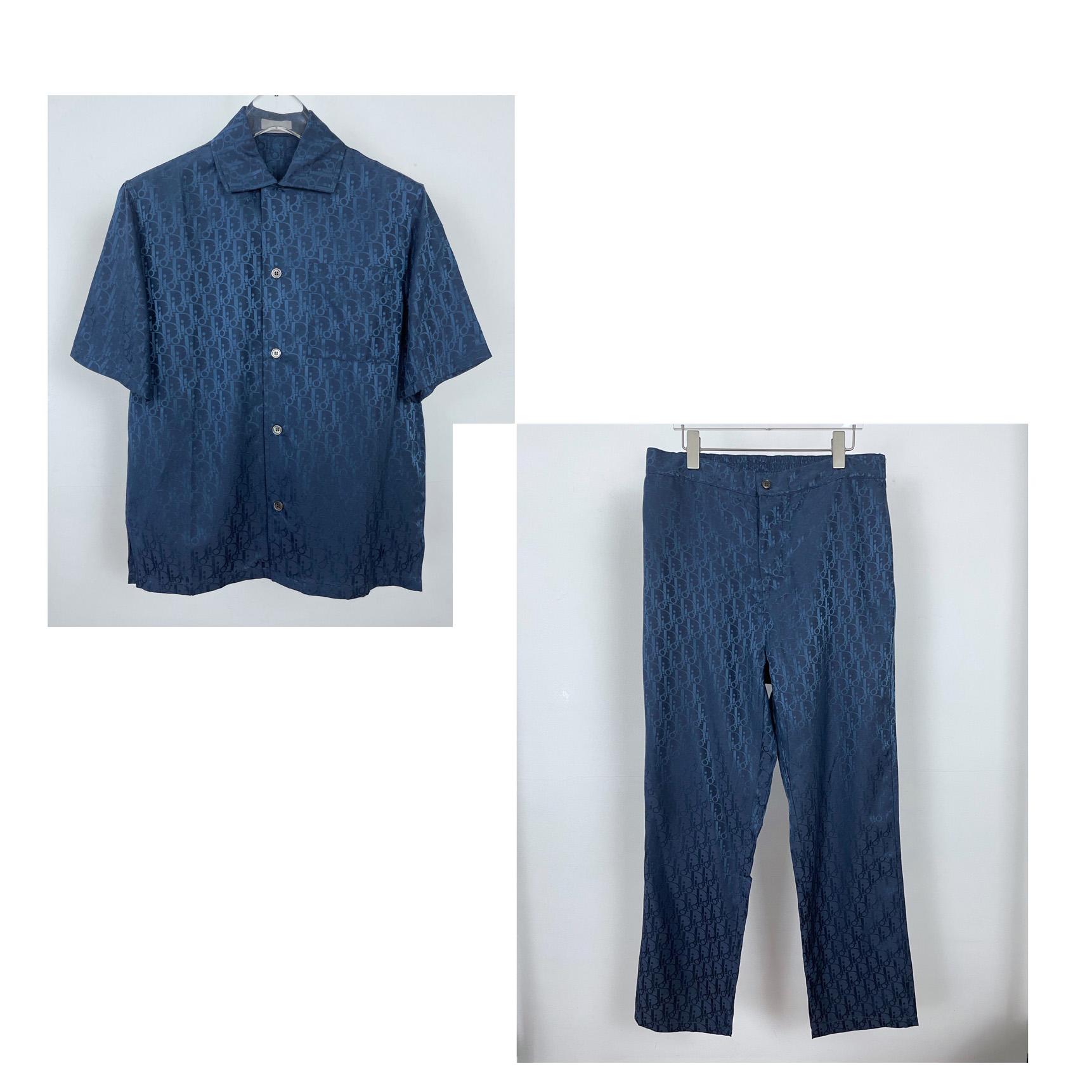 Dior Oblique Short-Sleeved Shirt And Pants - DesignerGu