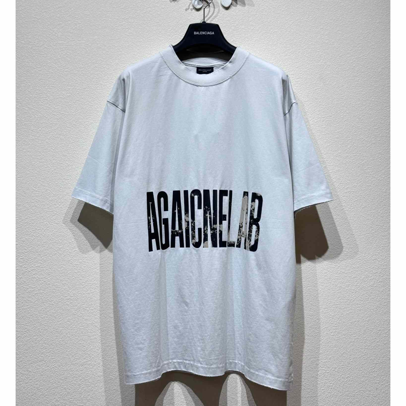 Balenciaga Agaicnelab T-Shirt Oversized Fit In White - DesignerGu