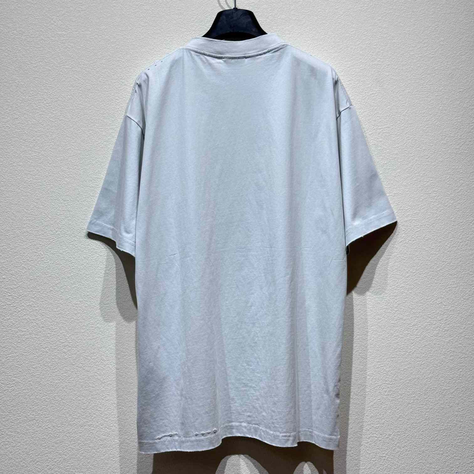 Balenciaga Agaicnelab T-Shirt Oversized Fit In White - DesignerGu