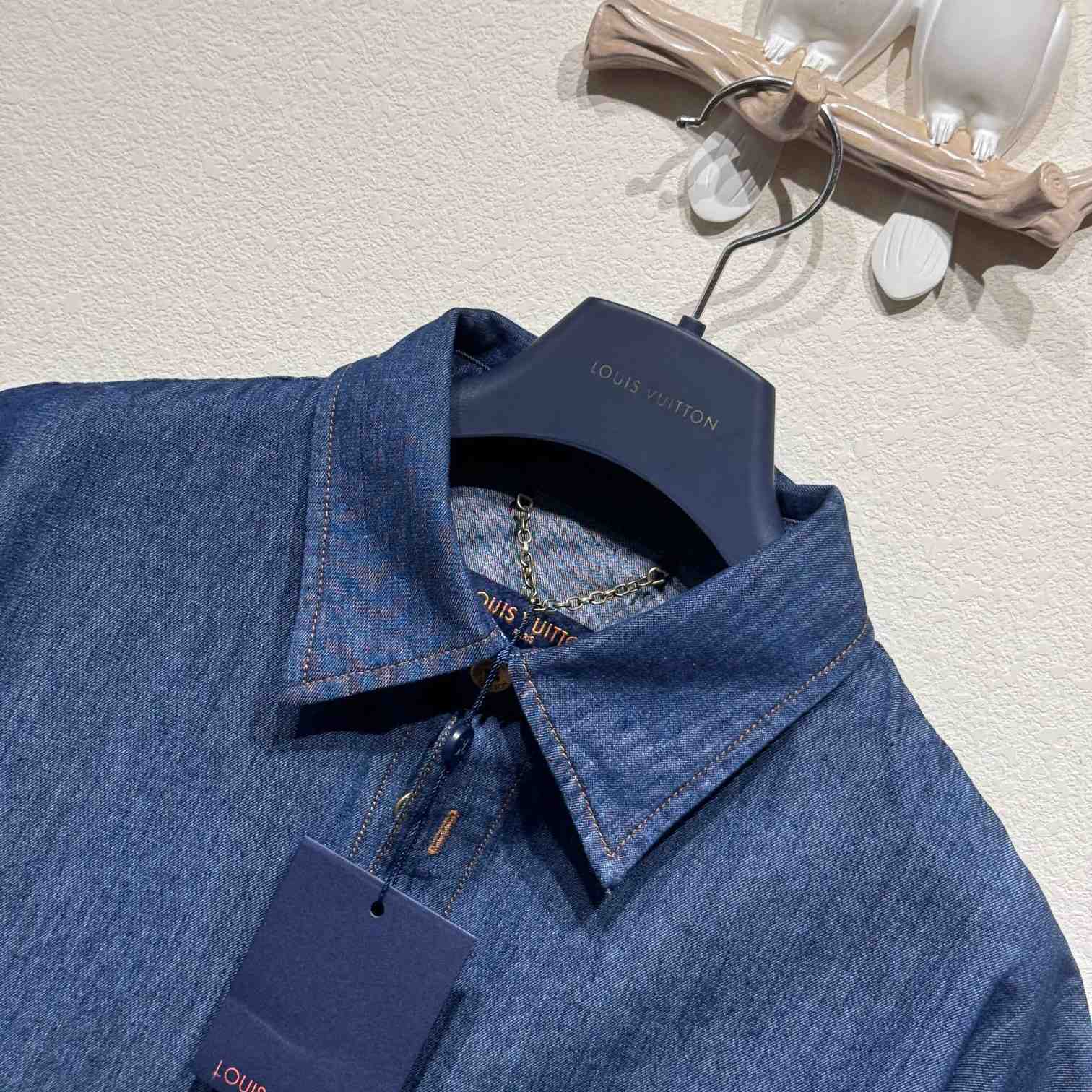 Louis Vuitton Short-Sleeved Cotton Chambray Shirt - DesignerGu