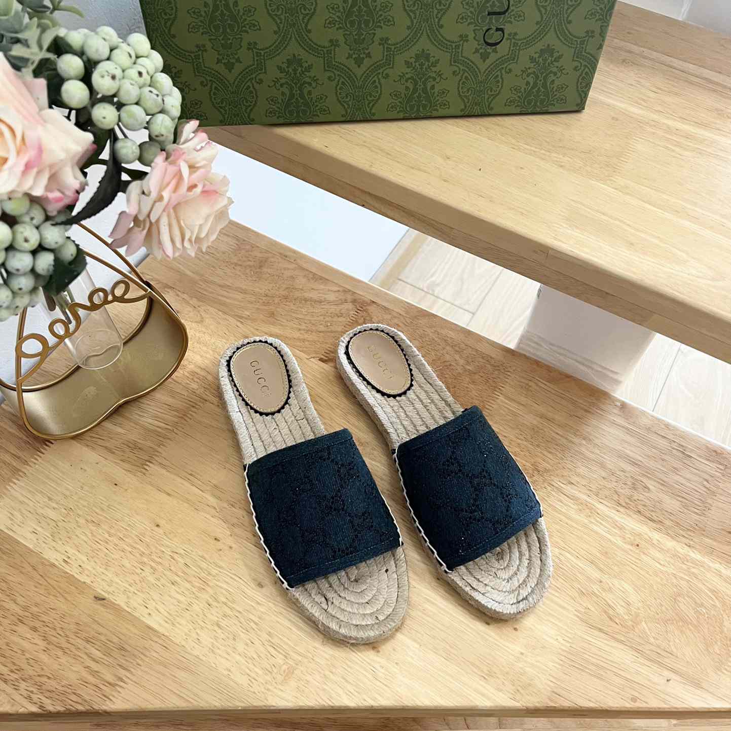 Gucci Women's Slide Espadrille  - DesignerGu