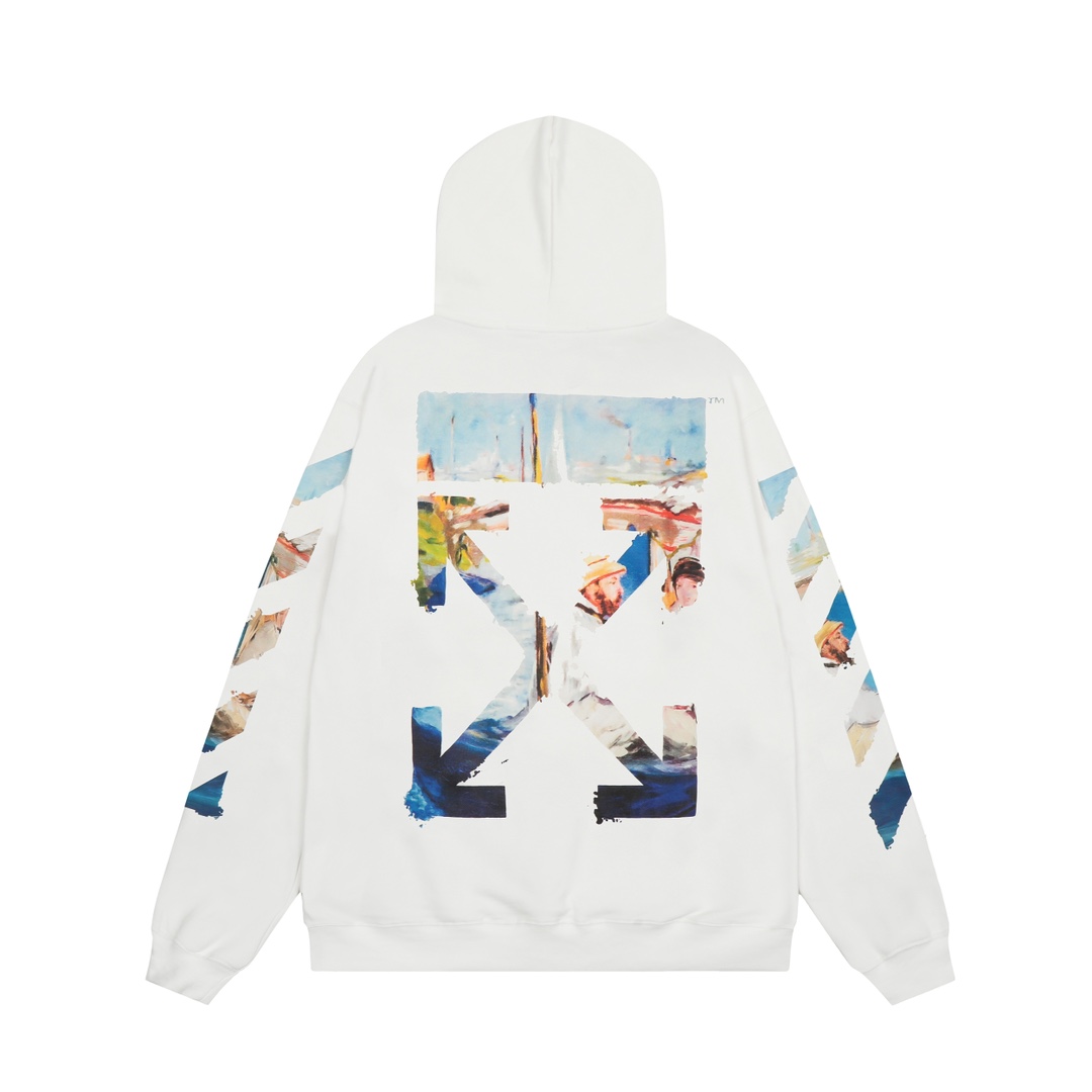 Off-White Cotton Hoodie - DesignerGu