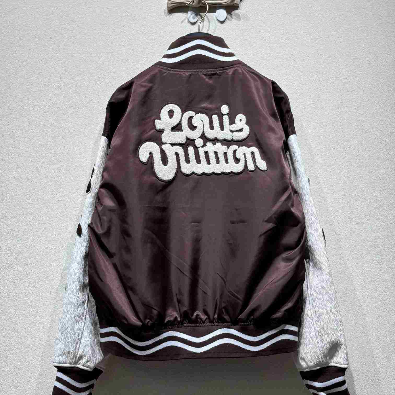 Louis Vuitton Embroidered Varsity Jacket   1AFPWR - DesignerGu