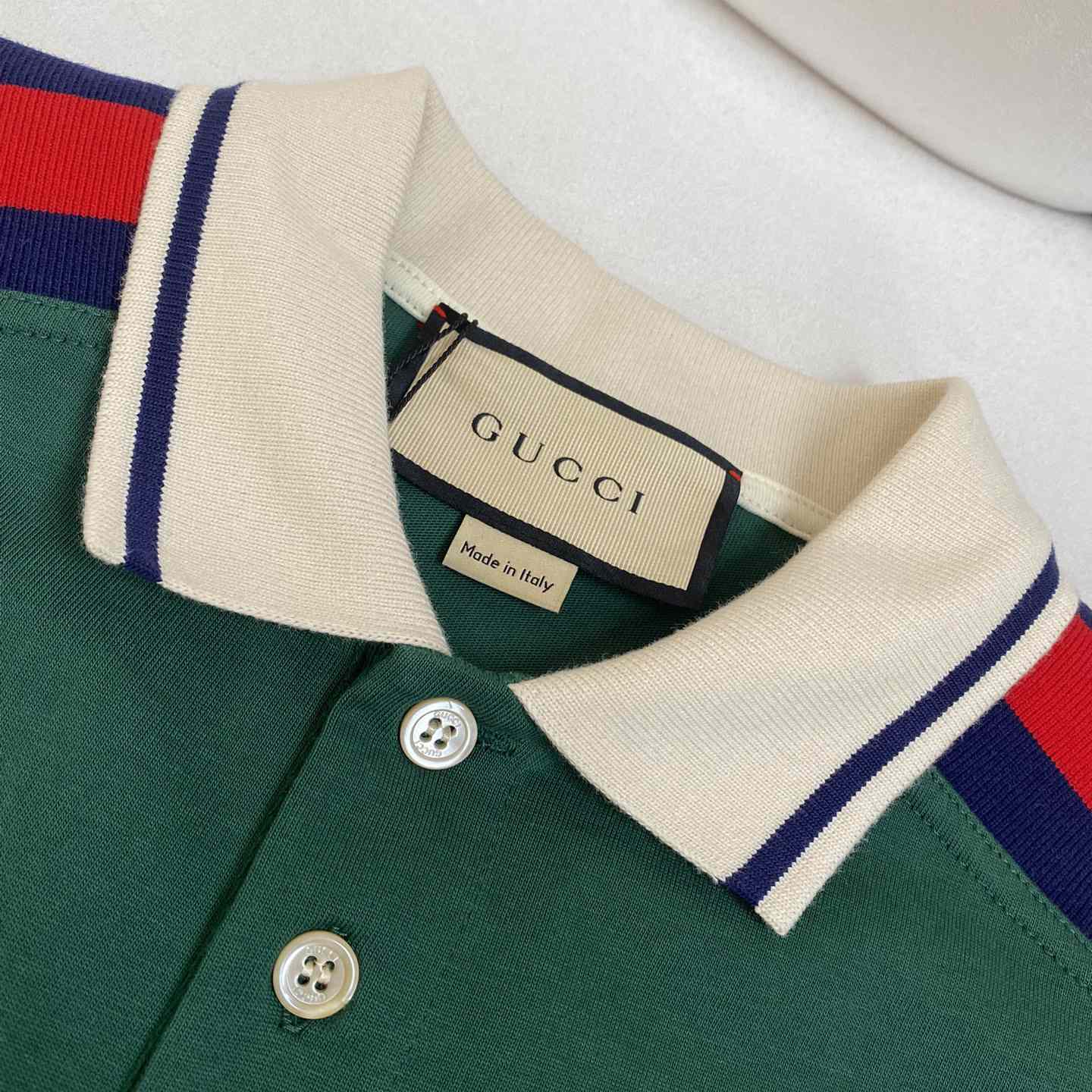 Gucci Cotton Polo With Interlocking G - DesignerGu