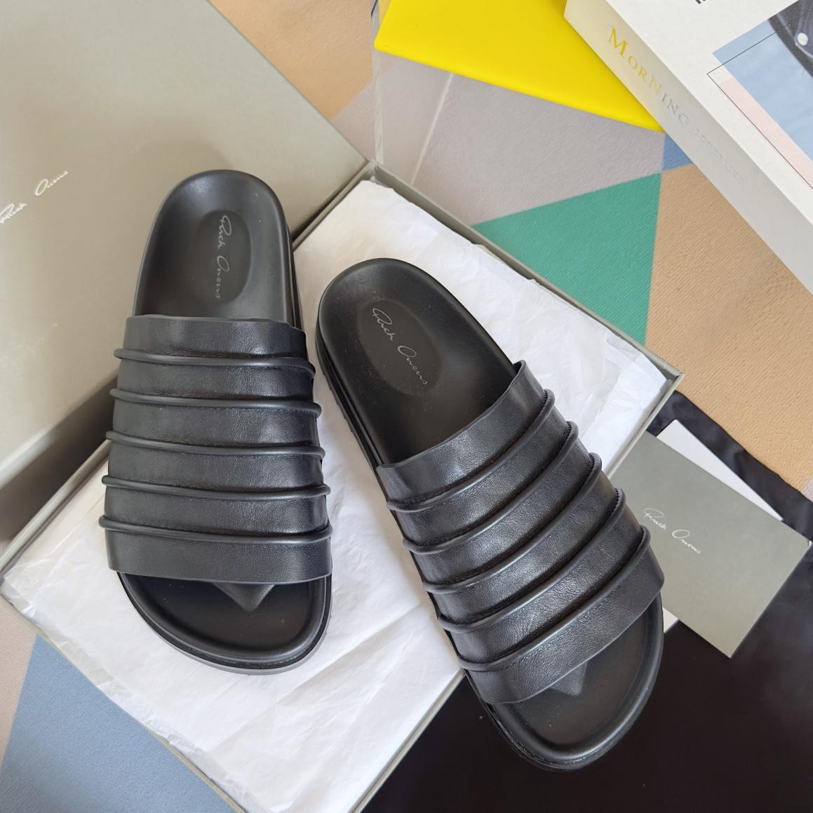 Rick Owens Ruhlmann Granola Slides - DesignerGu