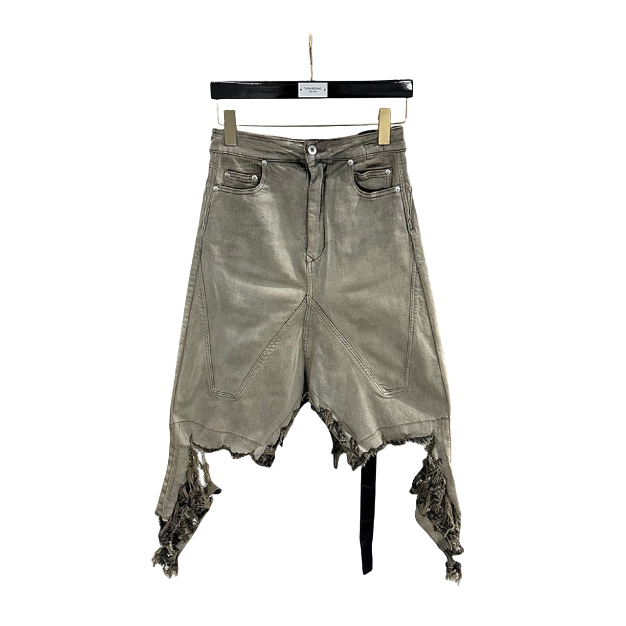 Rick Owens DRKSHDW Slivered Denim Skirt - DesignerGu