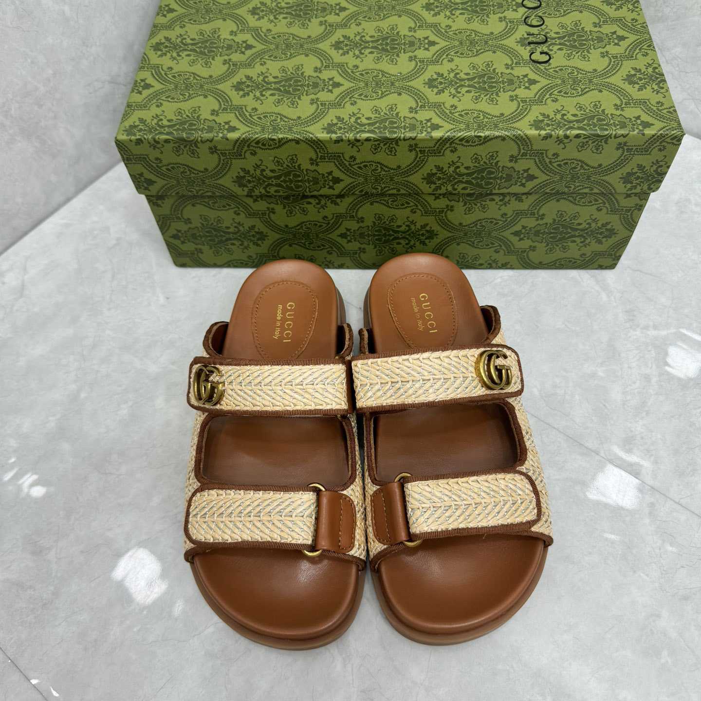 Gucci Sandal With Double G   - DesignerGu