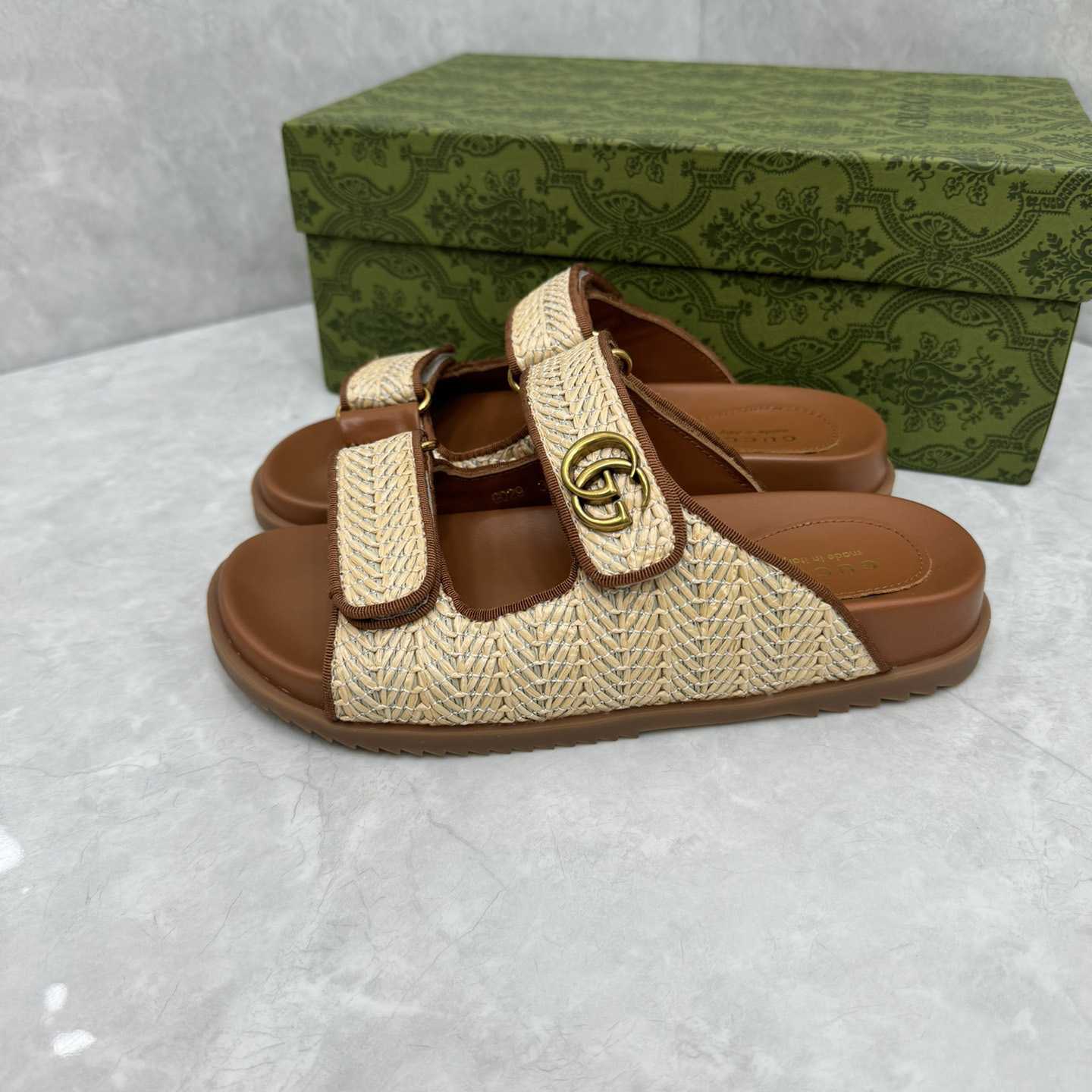 Gucci Sandal With Double G   - DesignerGu