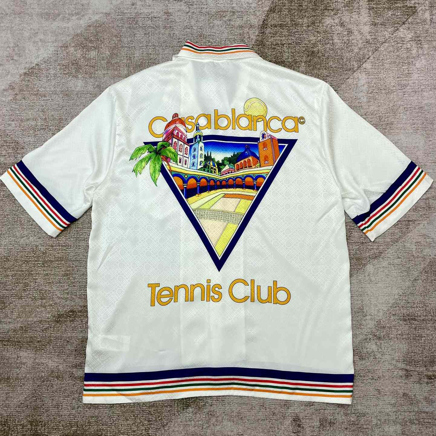 Casablanca Tennis Club Icon Silk Shirt   CA3480 - DesignerGu