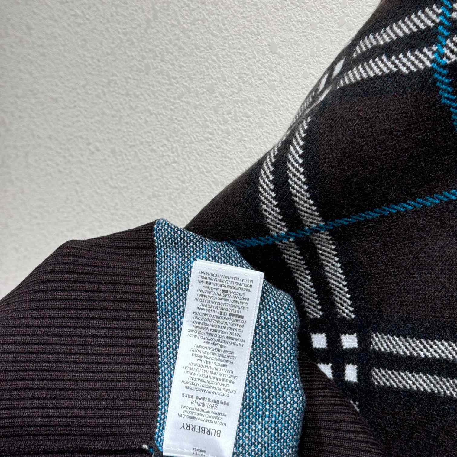 Burberry Check Wool Mohair Blend Cardigan - DesignerGu