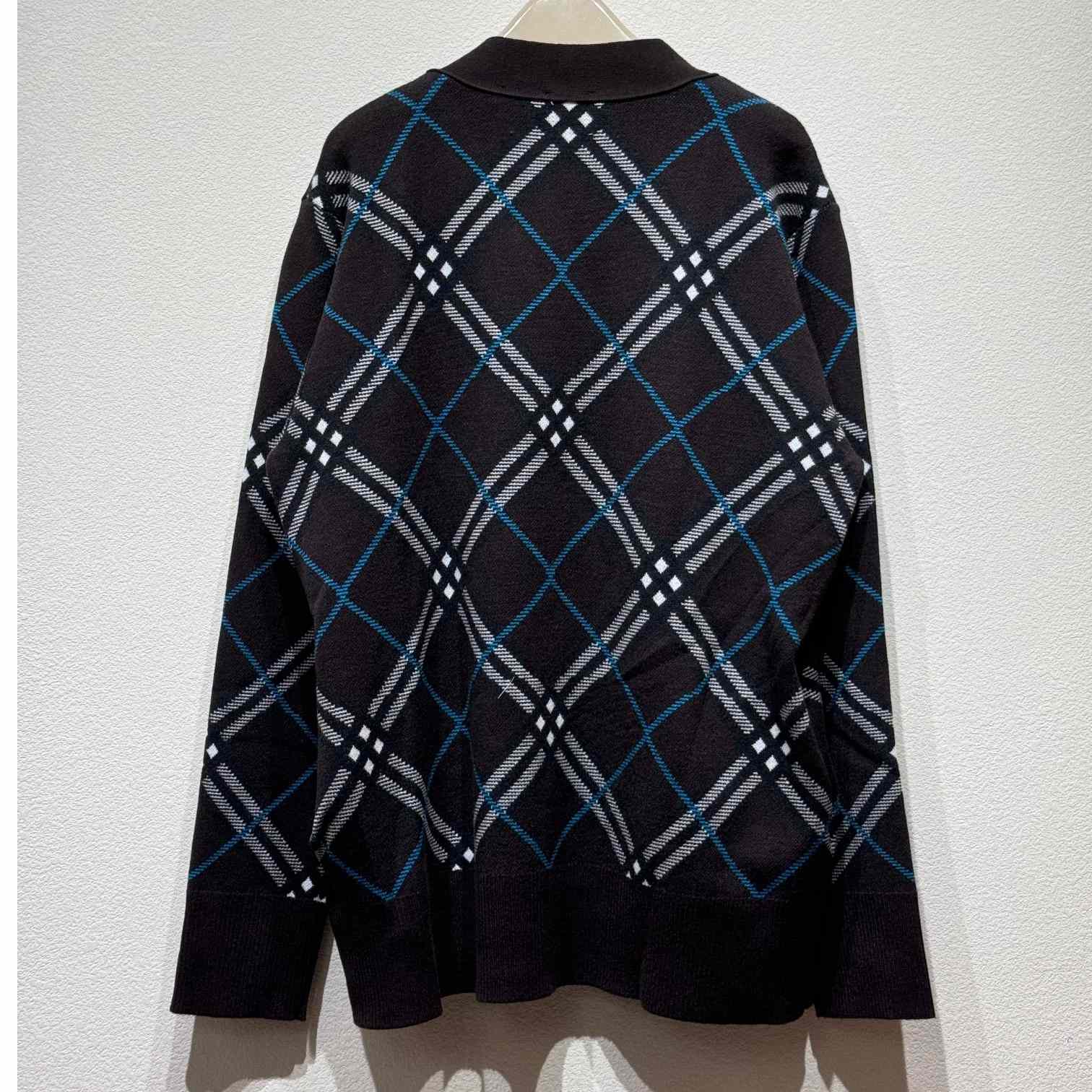 Burberry Check Wool Mohair Blend Cardigan - DesignerGu