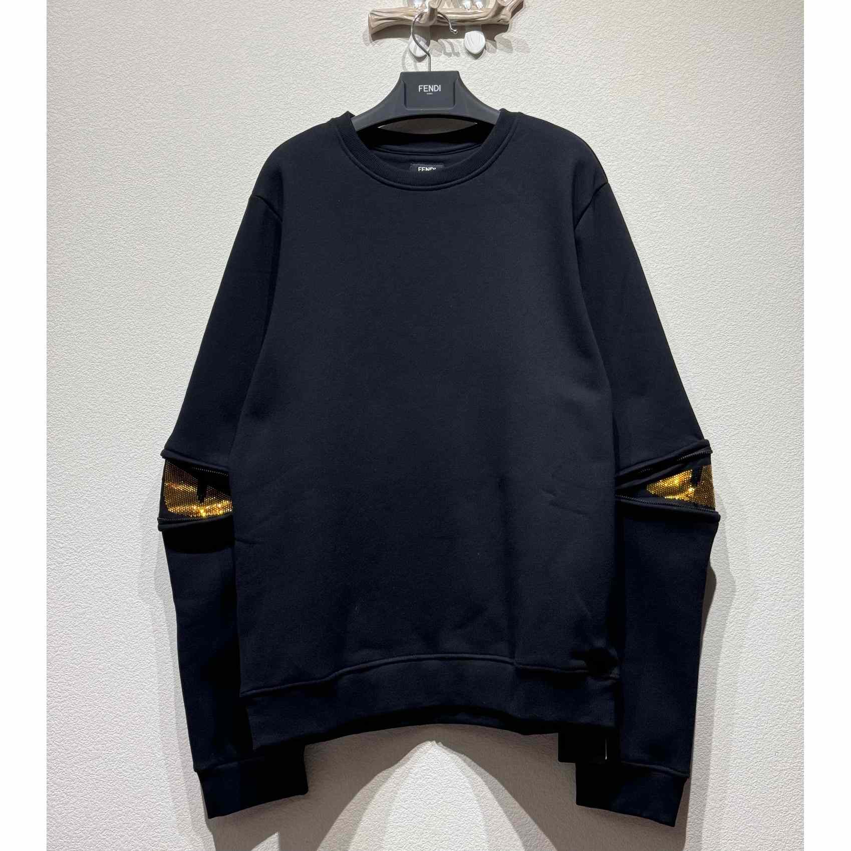 Fendi Zipped Elbow Sweatshirt - DesignerGu