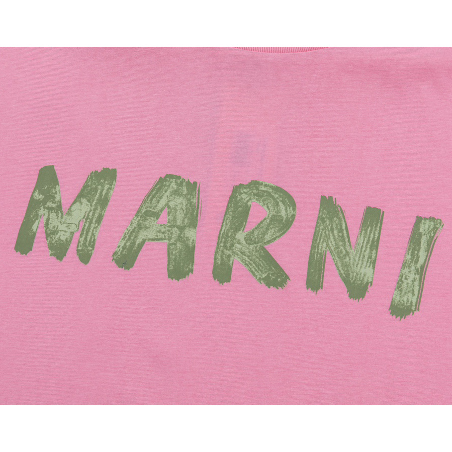 Marni Cotton T-Shirt With Logo - DesignerGu