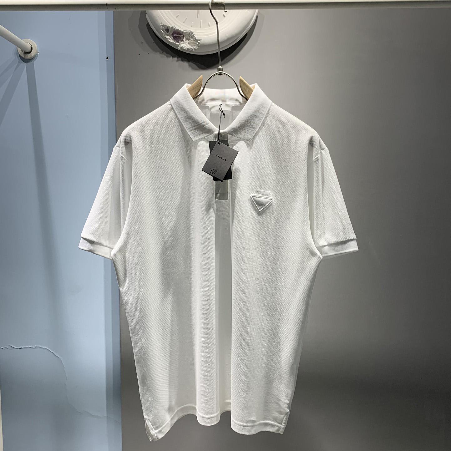 Prada Piqué Polo Shirt - DesignerGu