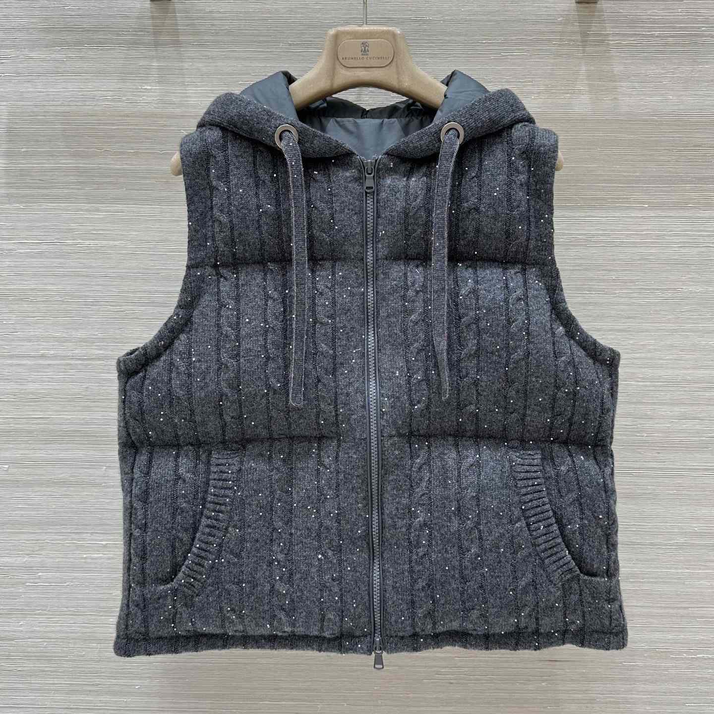 Brunello Cucinelli Knit Down Vest - DesignerGu