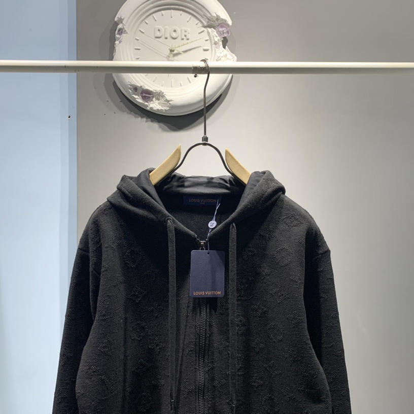 Louis Vuitton Monogram Zip Through Hoodie - DesignerGu