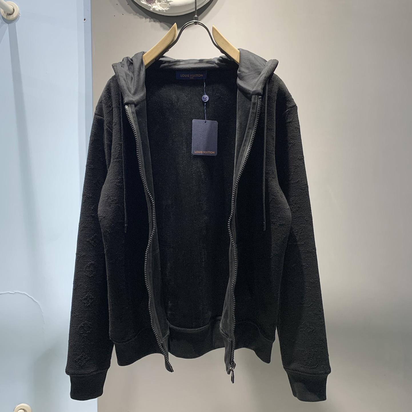 Louis Vuitton Monogram Zip Through Hoodie - DesignerGu