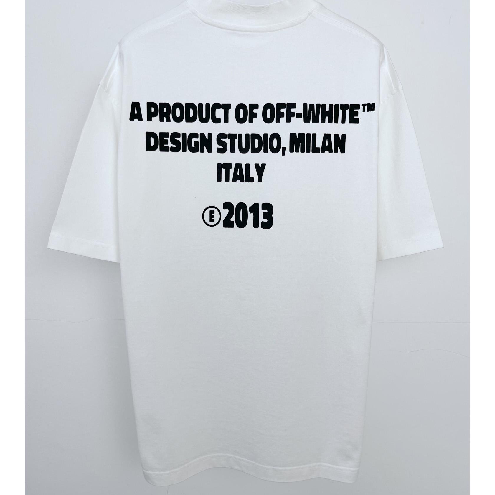 Off-White Off-White Crystal Round Logo Over T-shirt - DesignerGu