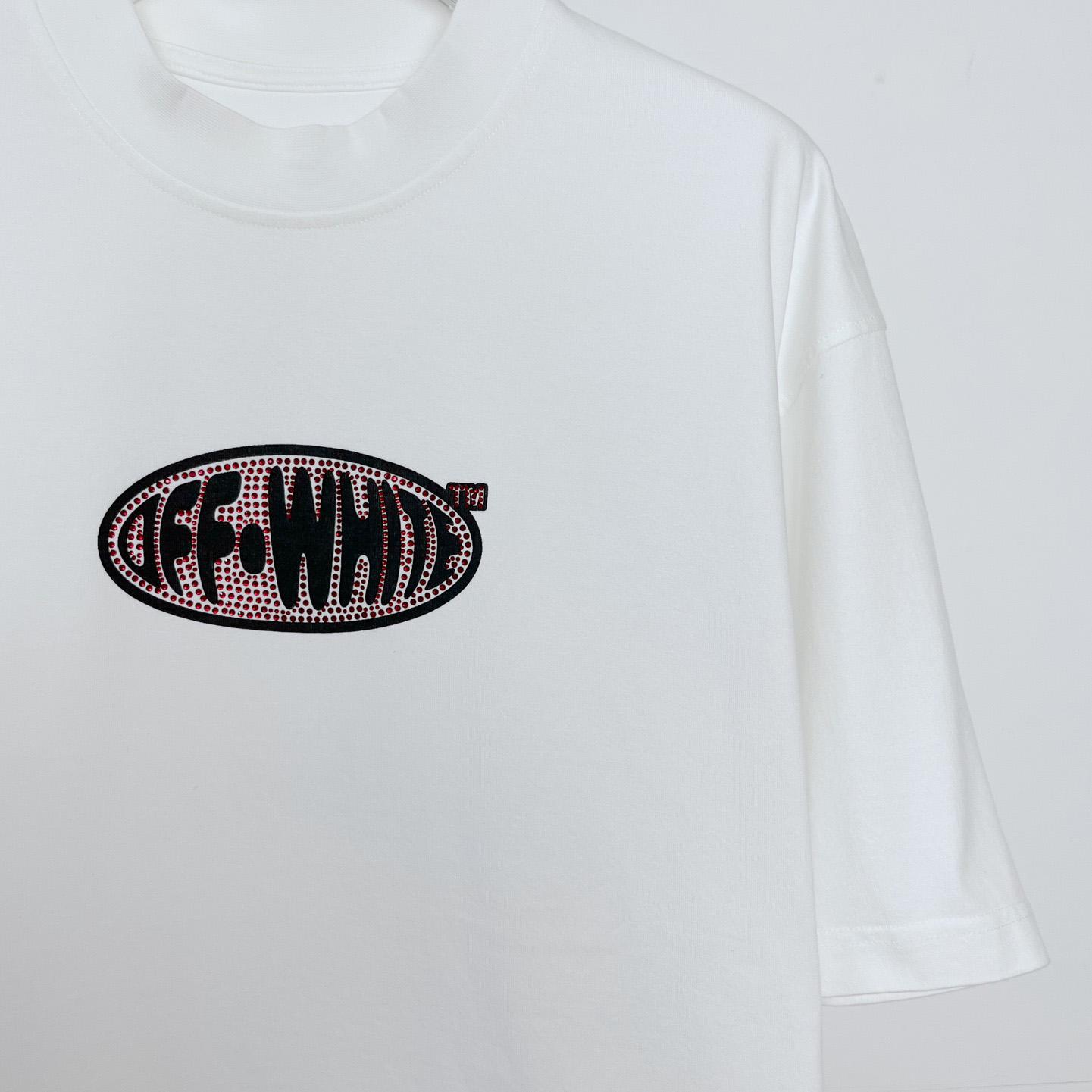 Off-White Off-White Crystal Round Logo Over T-shirt - DesignerGu