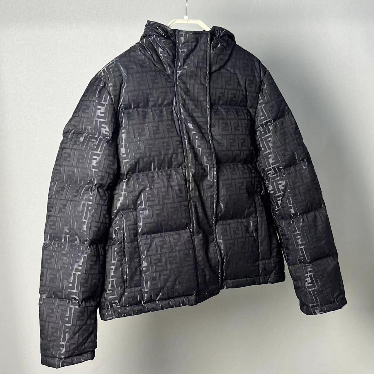 Fendi Black FF Nylon Down Jacket - DesignerGu