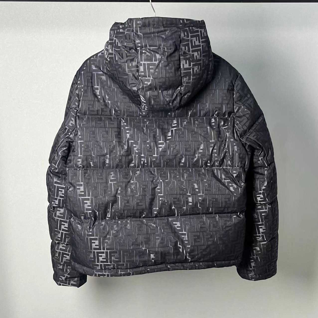 Fendi Black FF Nylon Down Jacket - DesignerGu