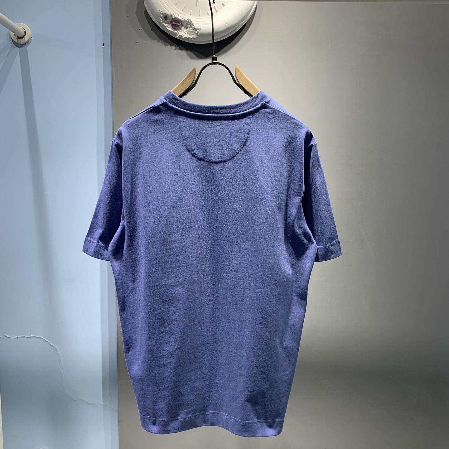 Fendi Blue Cotton T-shirt - DesignerGu