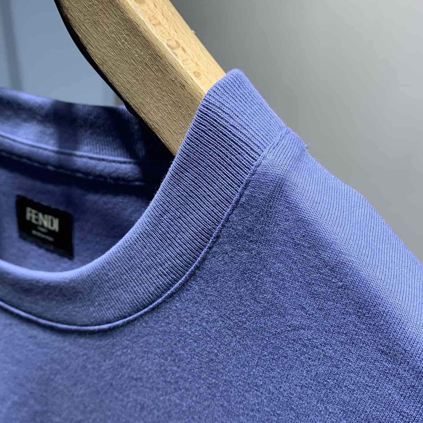 Fendi Blue Cotton T-shirt - DesignerGu