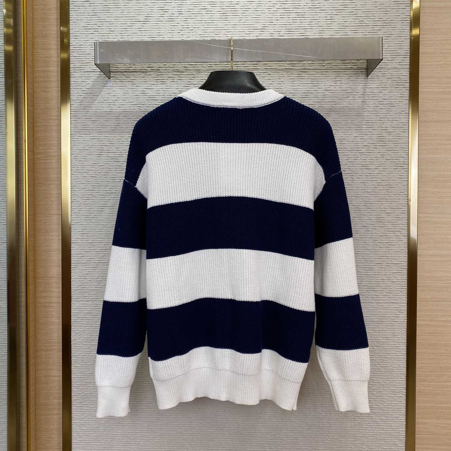 Celine Oversized Sweater In Striped Cotton - DesignerGu