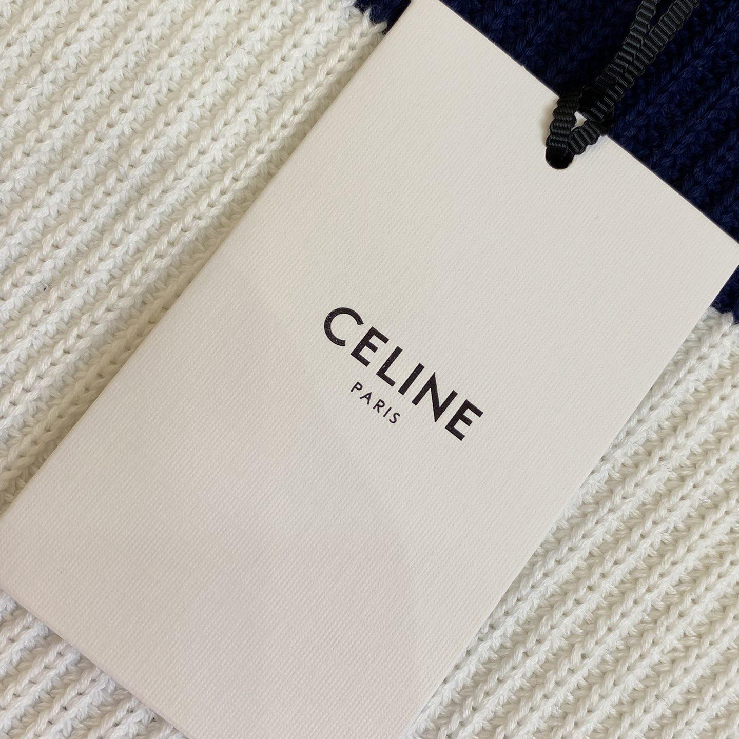 Celine Oversized Sweater In Striped Cotton - DesignerGu