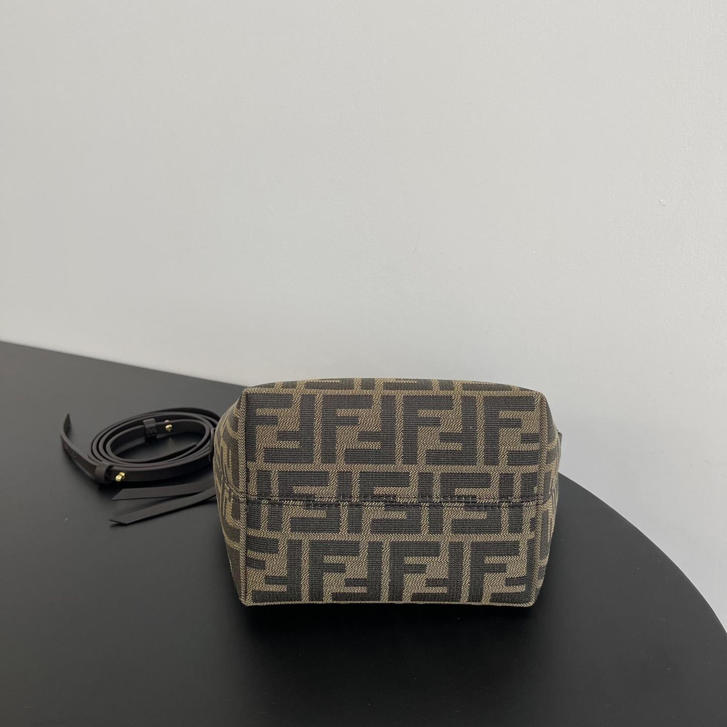 Fendi Mini Roll Brown FF Jacquard Mini Bag - DesignerGu